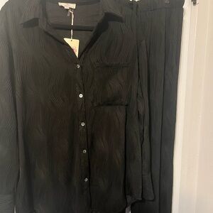 Entro Black Casual Button Down Shirt